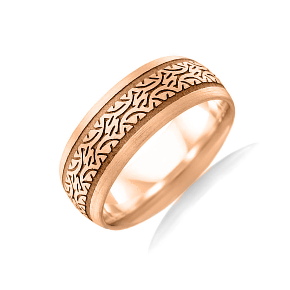 Patterned Mens Wedding ring HD4048
