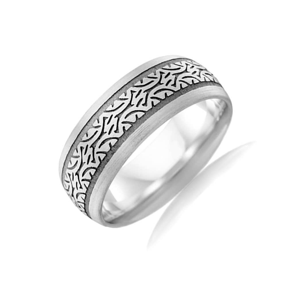 Patterned Mens Wedding ring HD4048