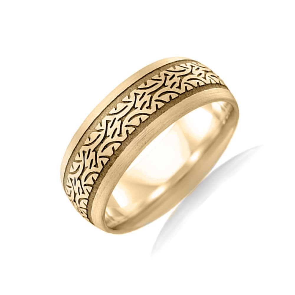 Patterned Mens Wedding ring HD4048