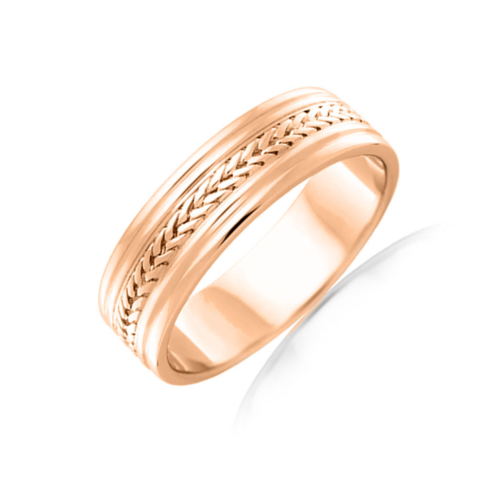 Centre Platted Mens Ring J1139