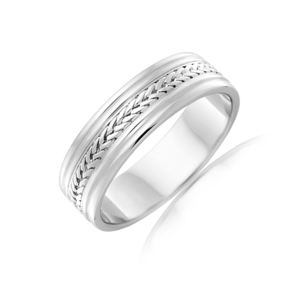 Centre Platted Mens Ring J1139