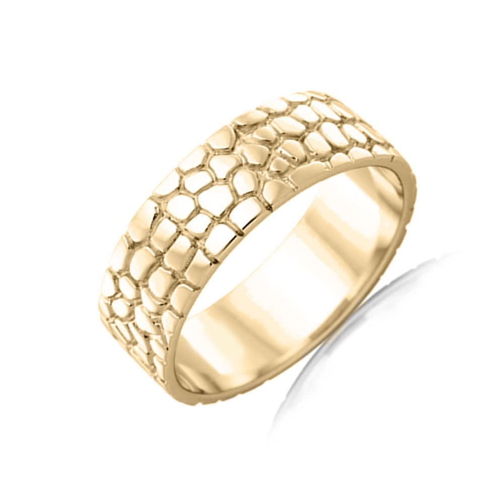 Carved Mens Wedding ring J1208