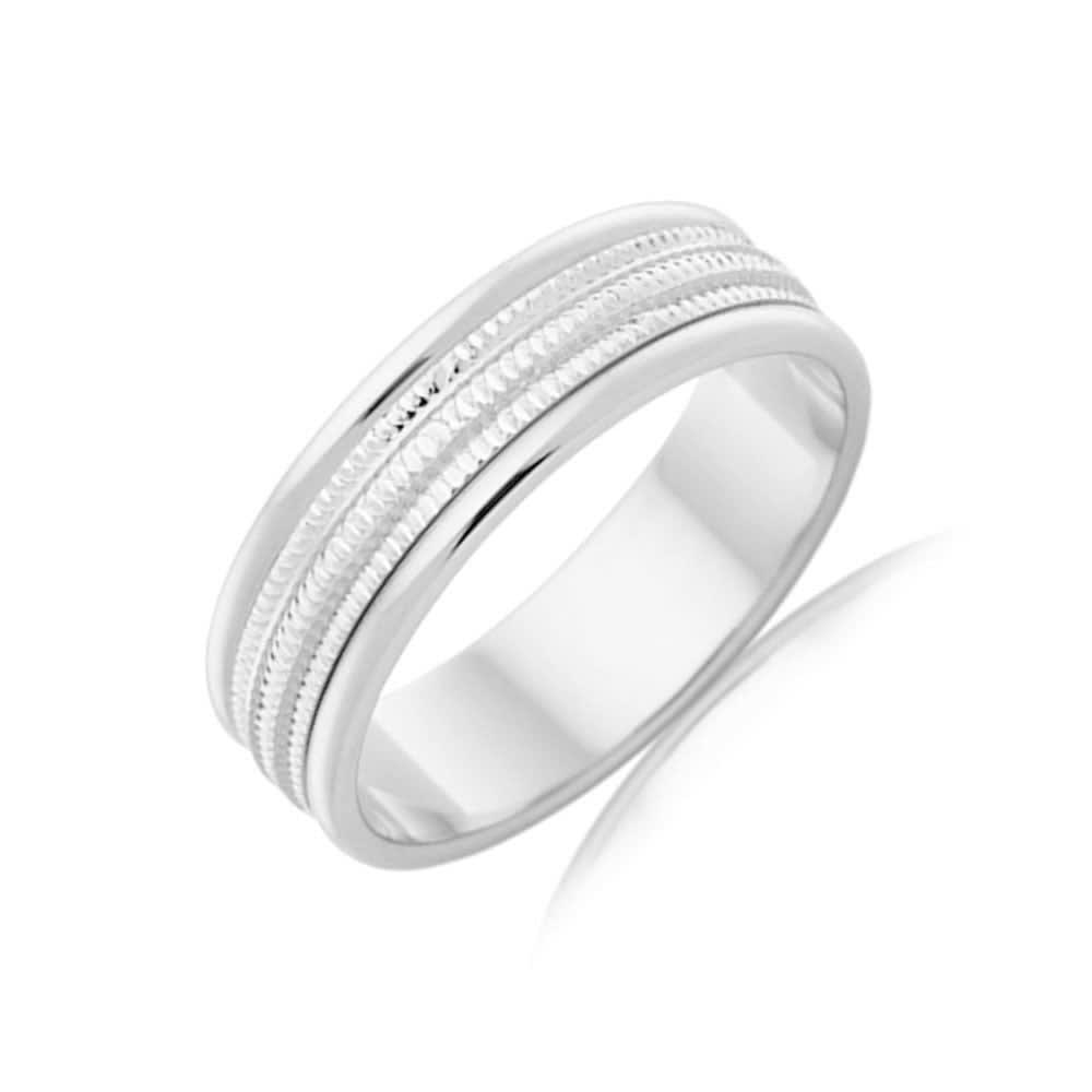 Carved Mens Wedding ring J1766