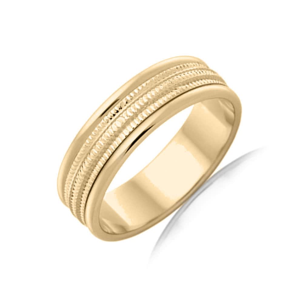 Carved Mens Wedding ring J1766