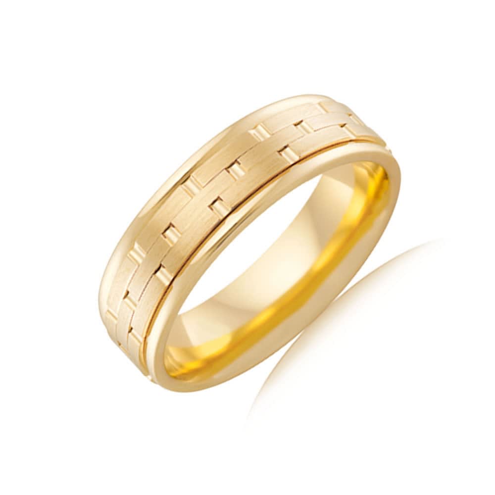 Brick Pattern Mens ring J2725
