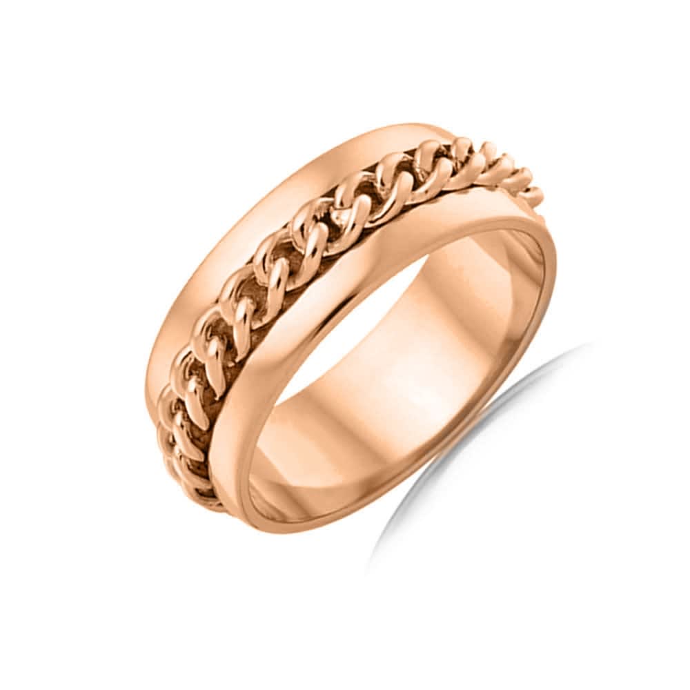 Centre Patterned Mens Ring J4035
