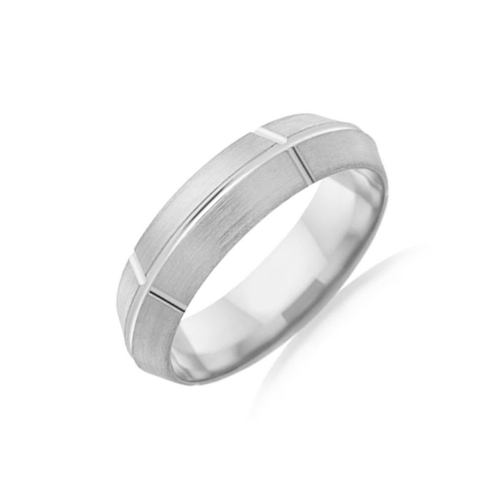 Matt finish mens wedding ring WR3546