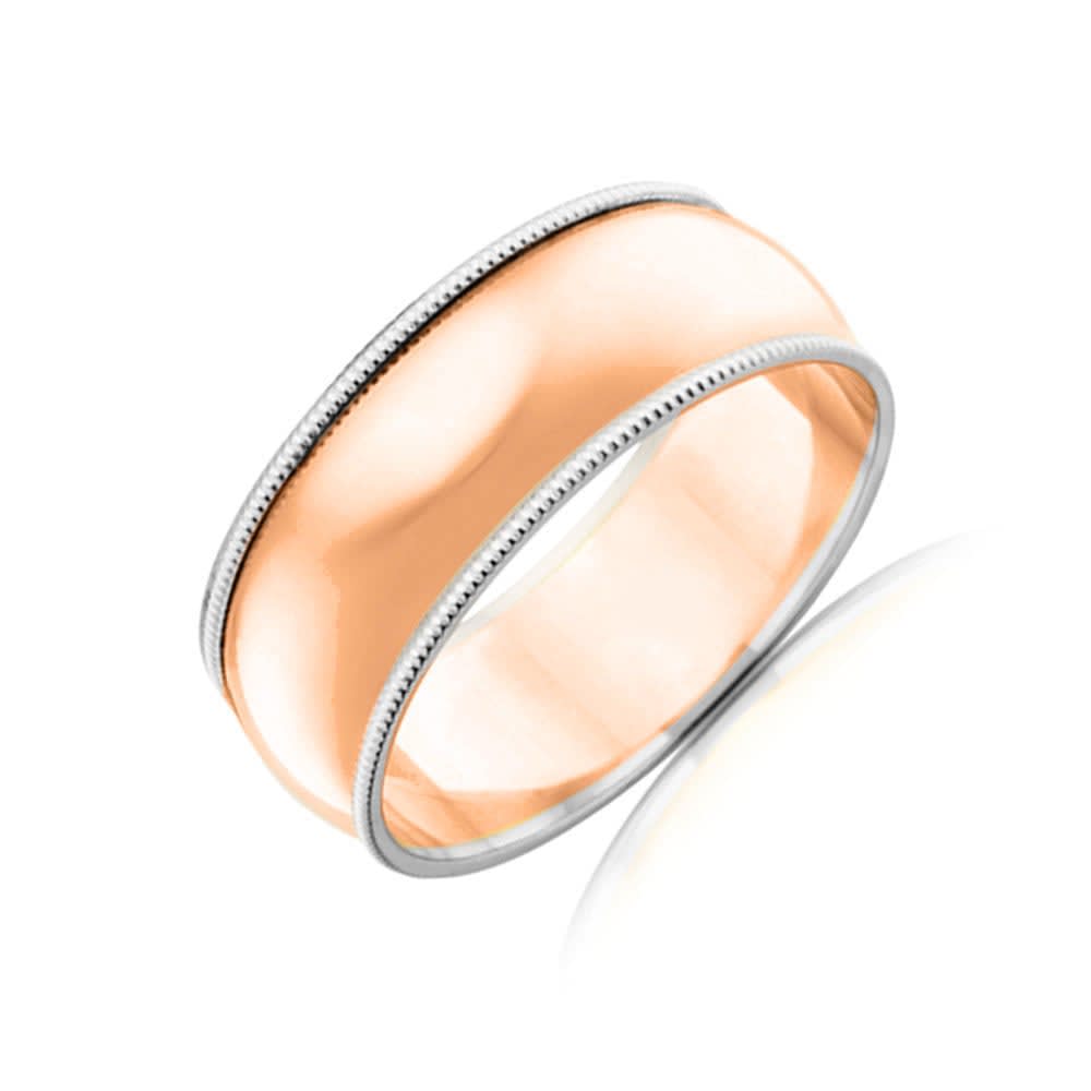 Two Tone Mens Wedding Ring 2T1433