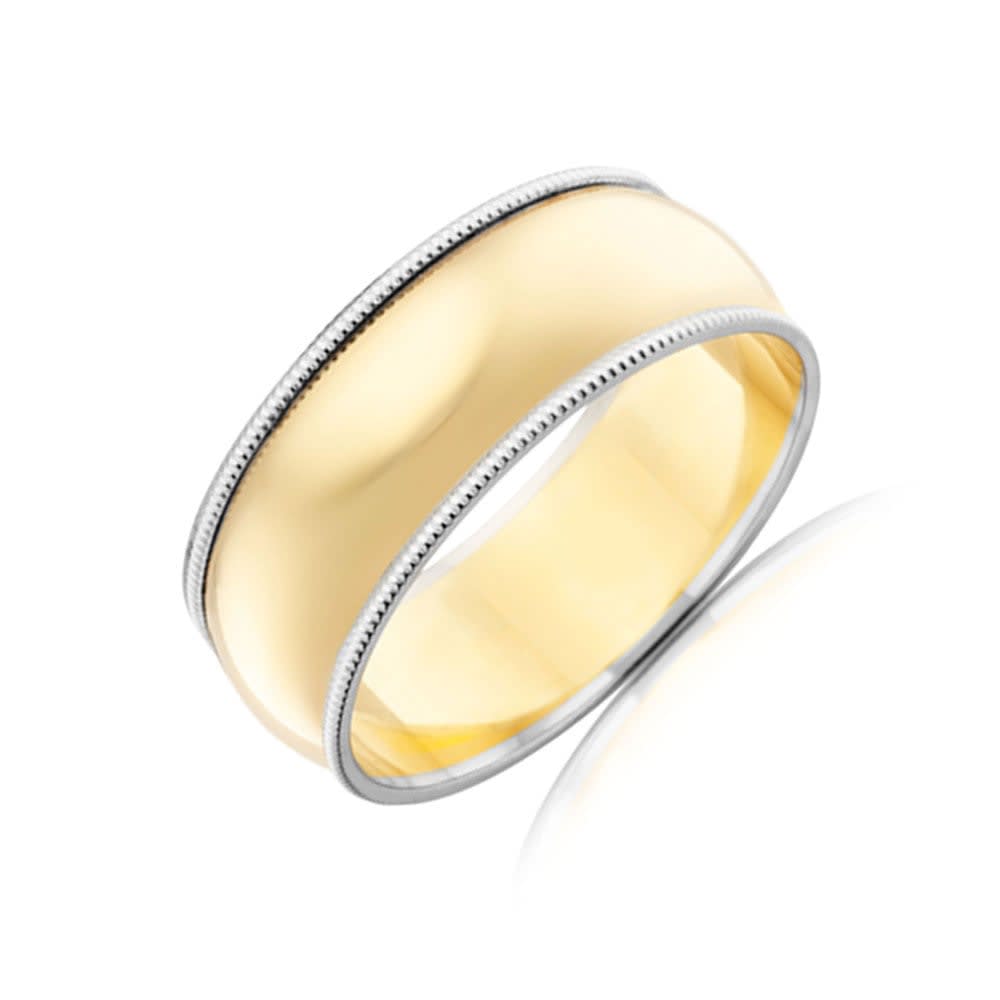 Two Tone Mens Wedding Ring 2T1433
