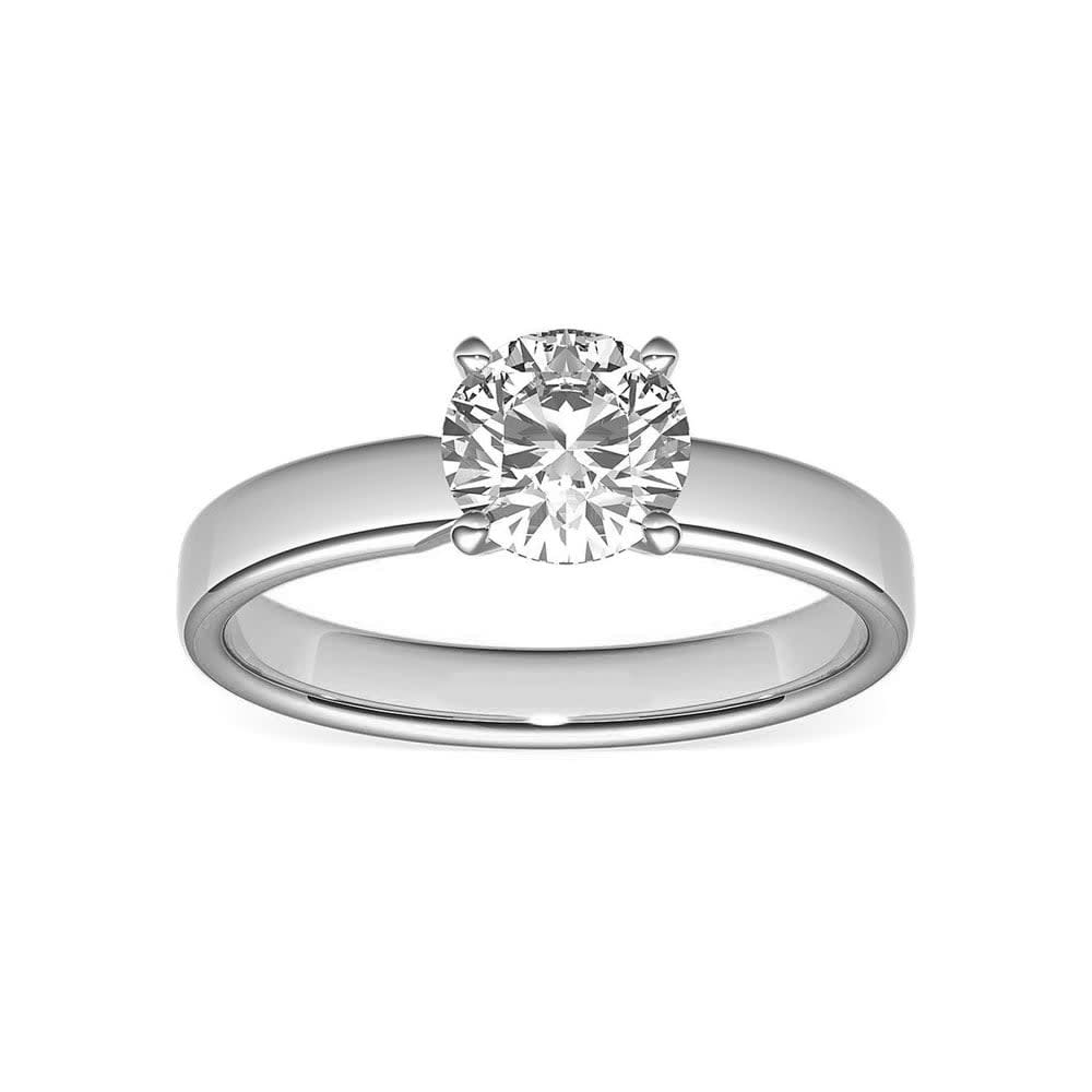 Two Tone Solitaire Diamond Engagement Ring