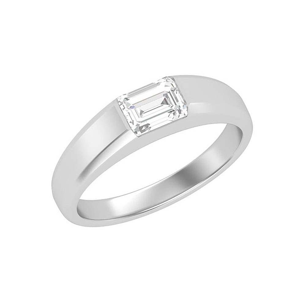 Emerald Cut Mens Engagement Ring | Temple & Grace AU