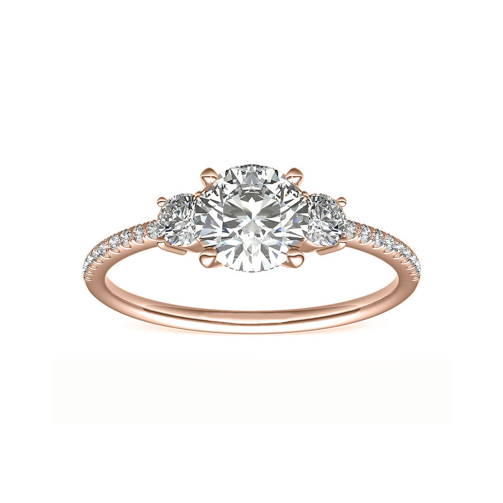 Pave Set Diamond Engagement Ring
