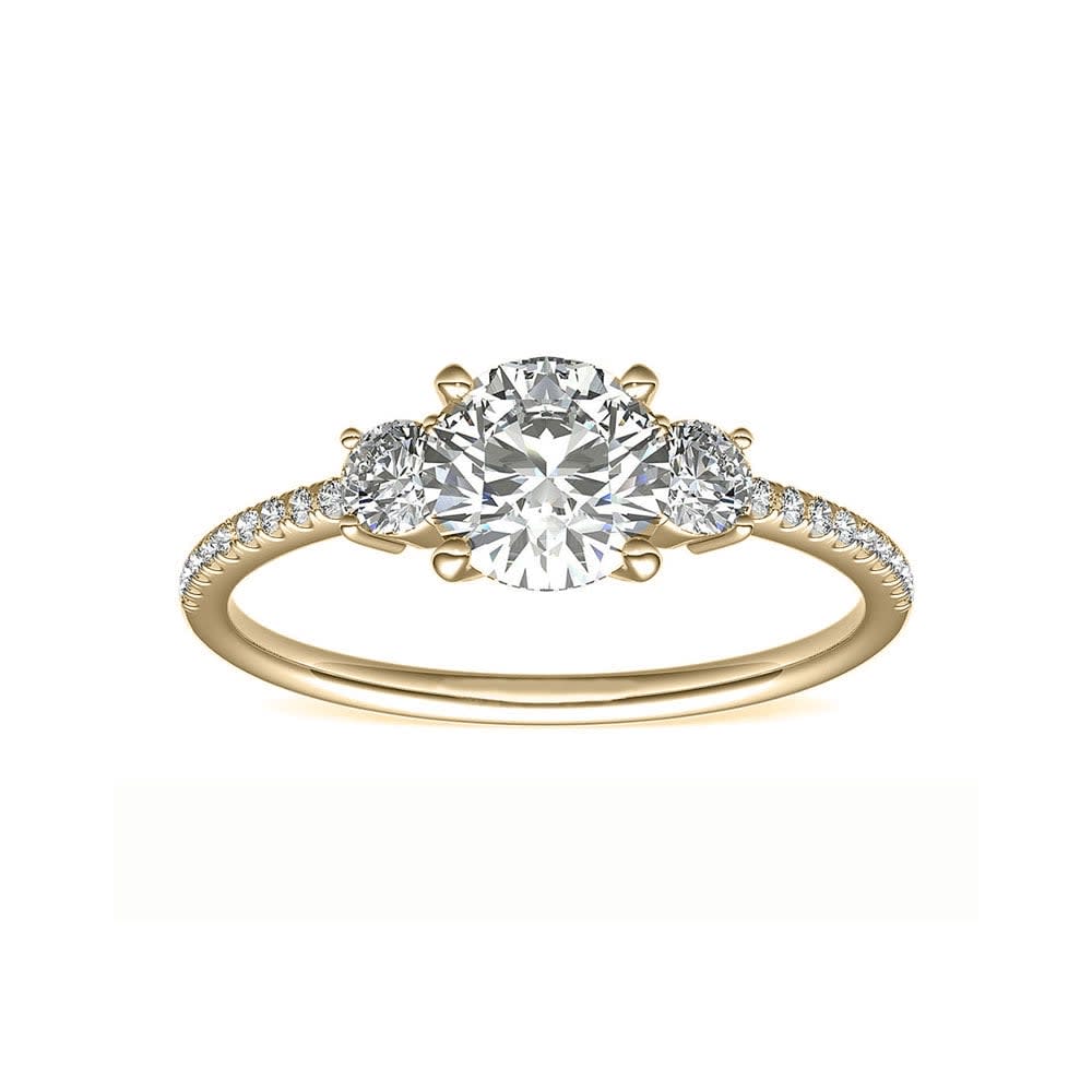 Pave Set Diamond Engagement Ring