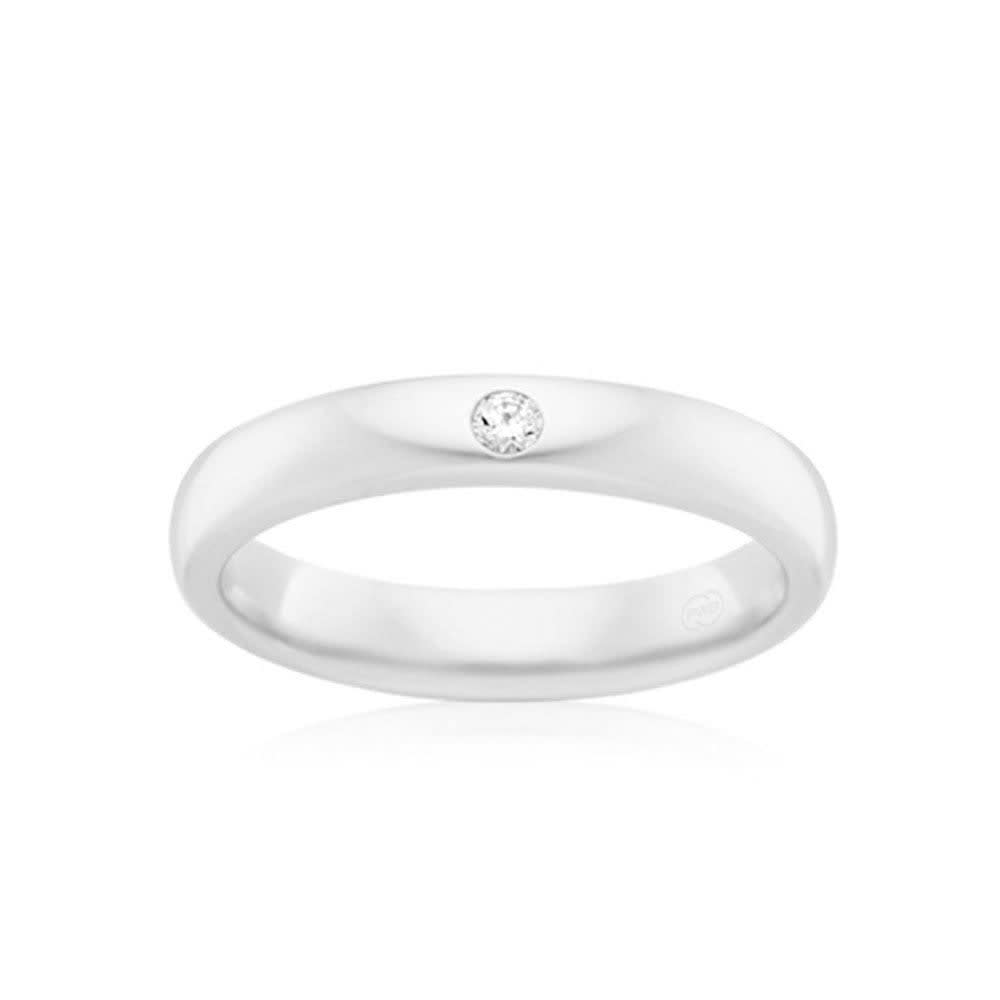 Drop set lab diamond wedding ring