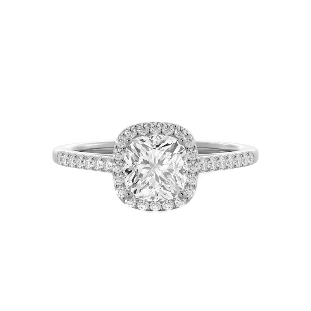 Cushion Lab Diamond Engagement Ring