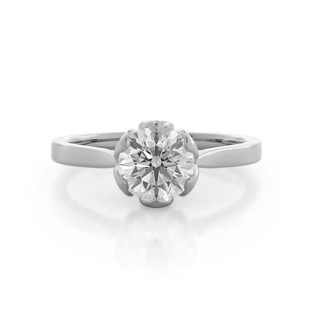 Lab Round Diamond Engagement Ring