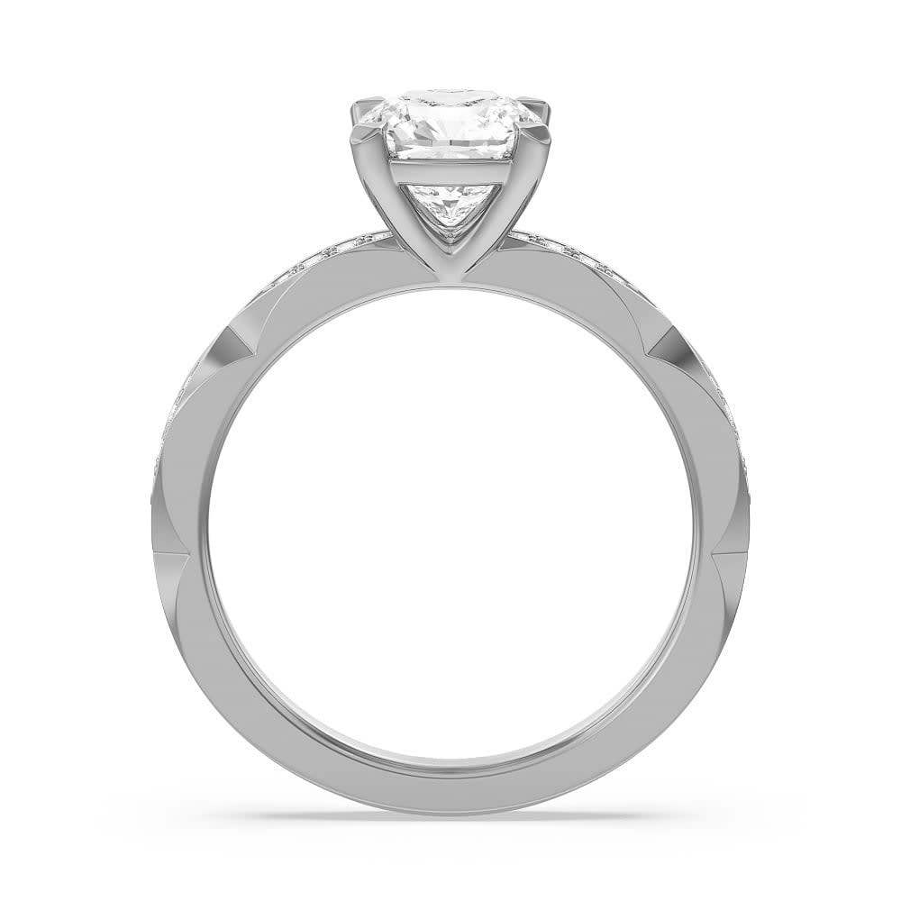 Solitaire Cushion Lab Diamond Ring