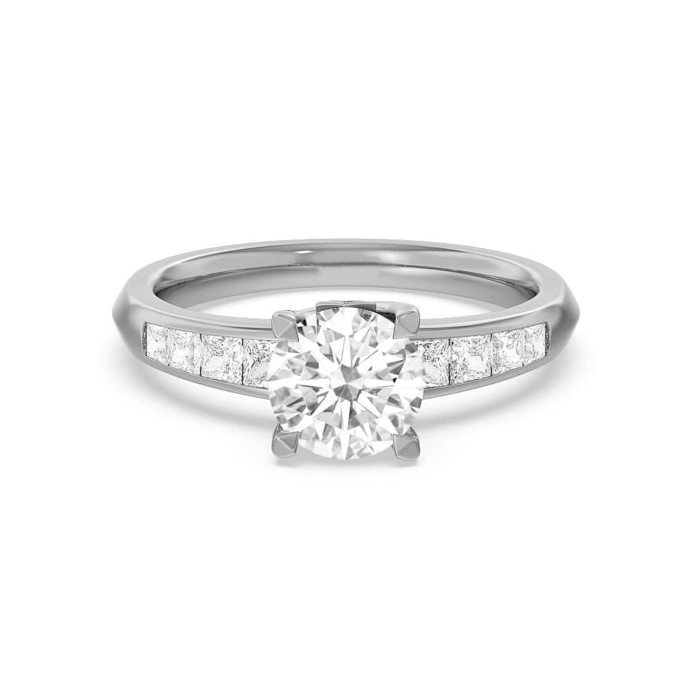 Lab Grown Cushion And Radiant Diamond Engagement Ring