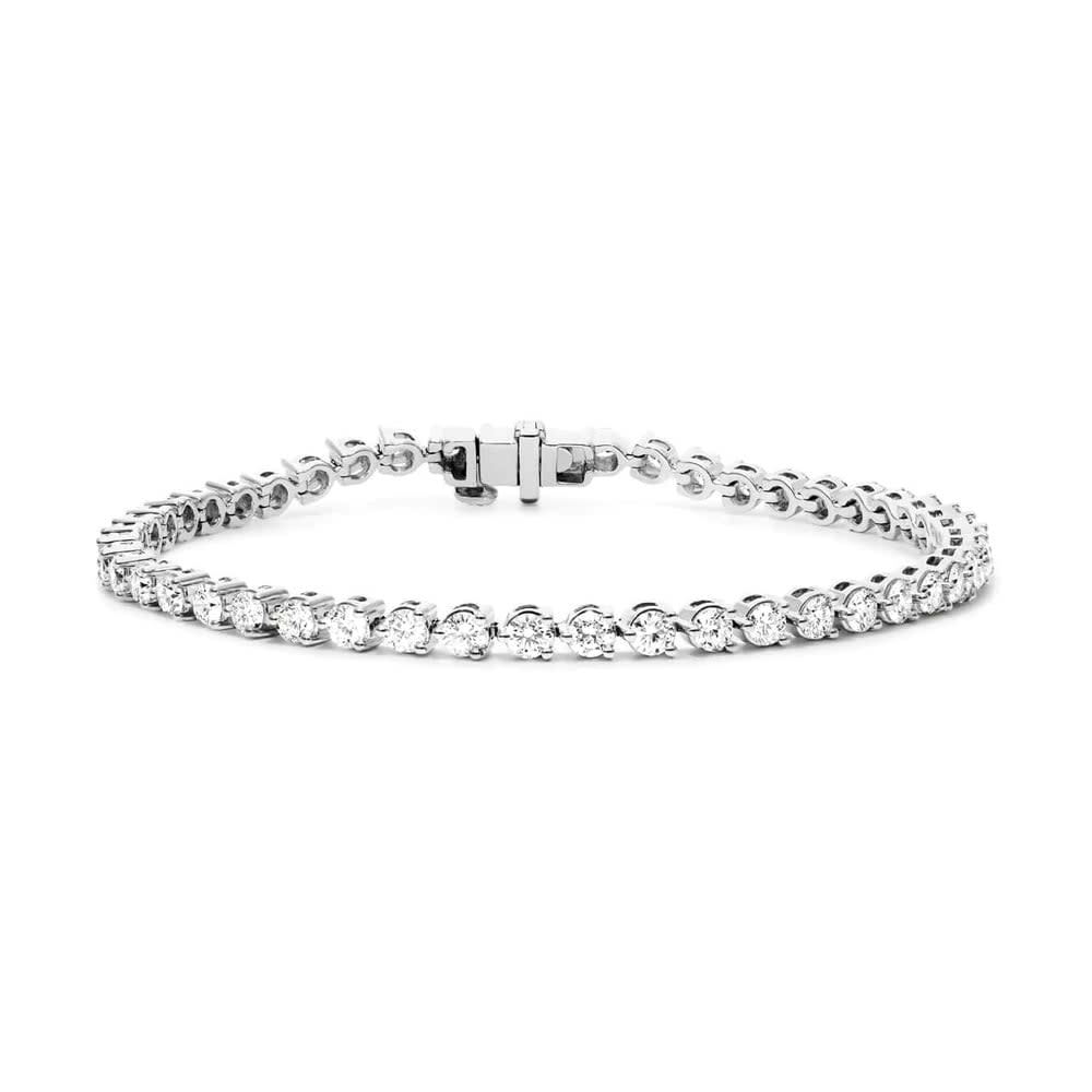 10 Carat Lab Diamond Tennis Bracelet In A Three Claw Setting
