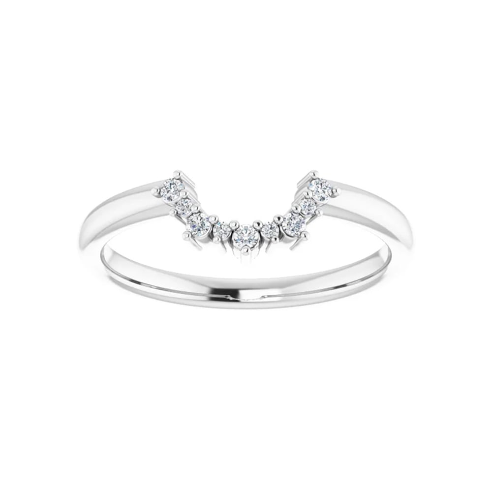 contour diamond wedding ring