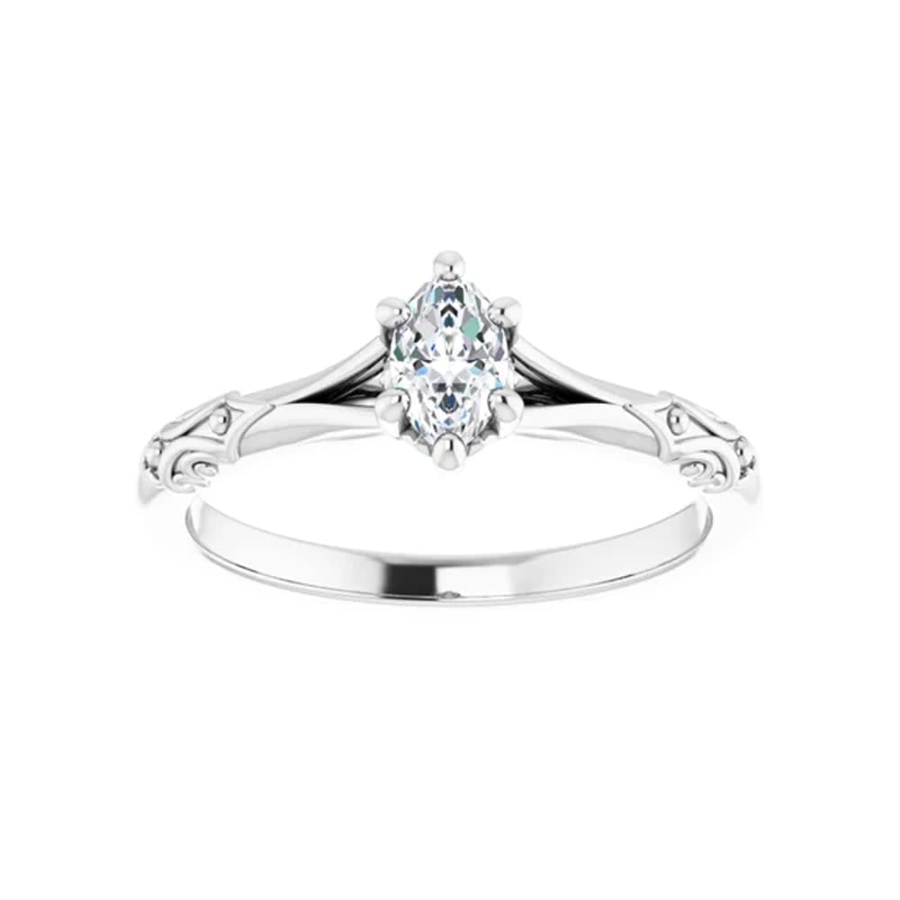 Marquise diamond on split band