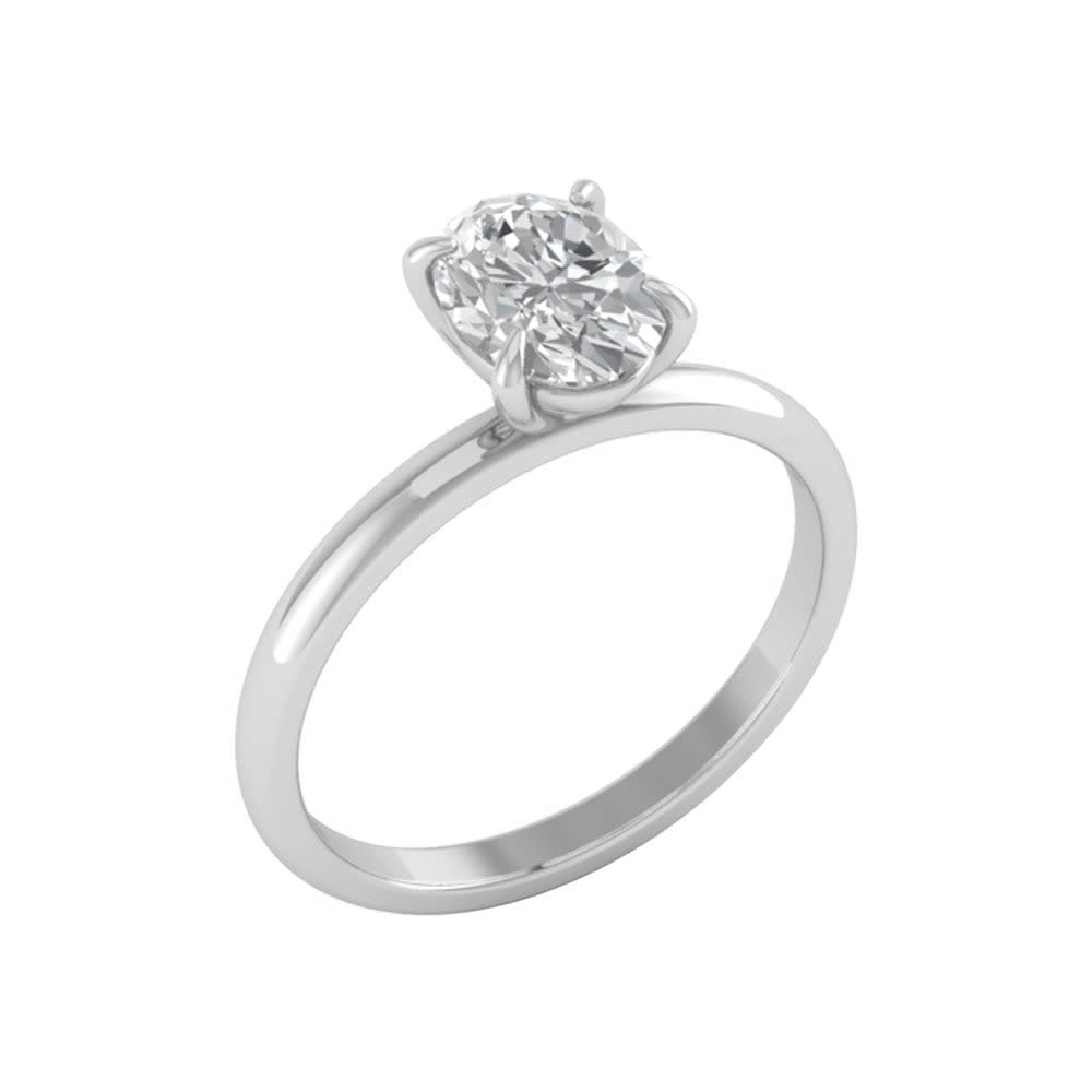 1ct Oval Cut Mossanite Engagement Ring