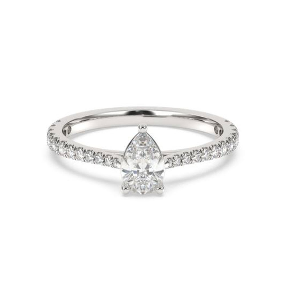 80 points pear engagement ring