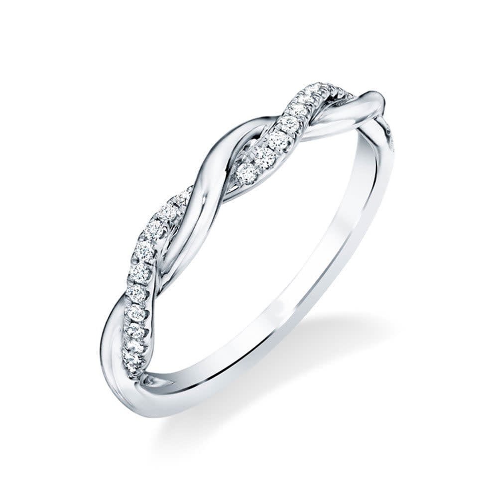 Womens diamond spiral ring