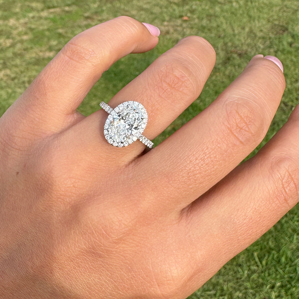 2ct oval lab diamond engagement ring