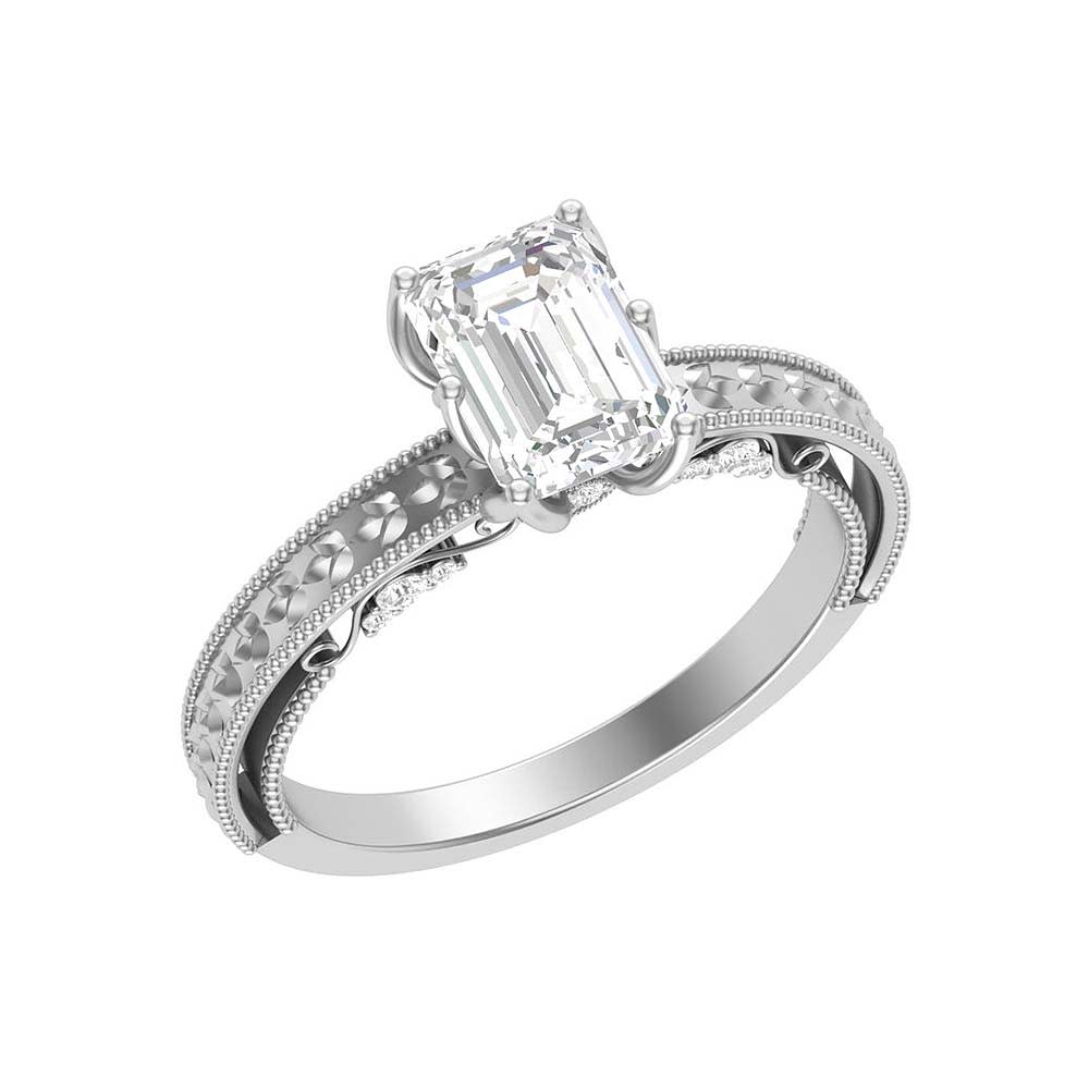 Art Deco Emerald cut Lab Grown Diamonds