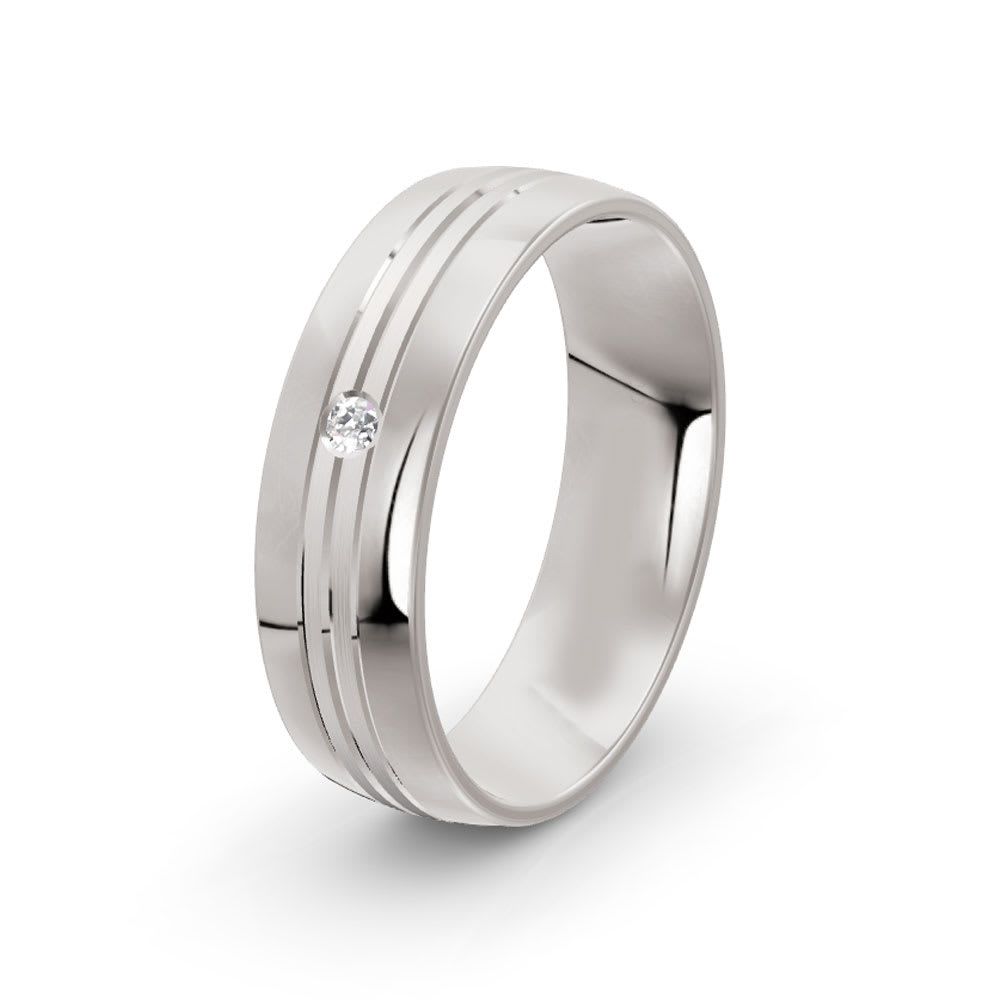 Mens ring with drop set diamond