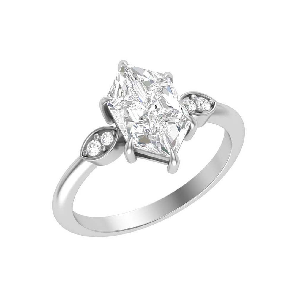 Dutch Marquise cut 2ct centre Lab Diamond and Lab diamonds on the side