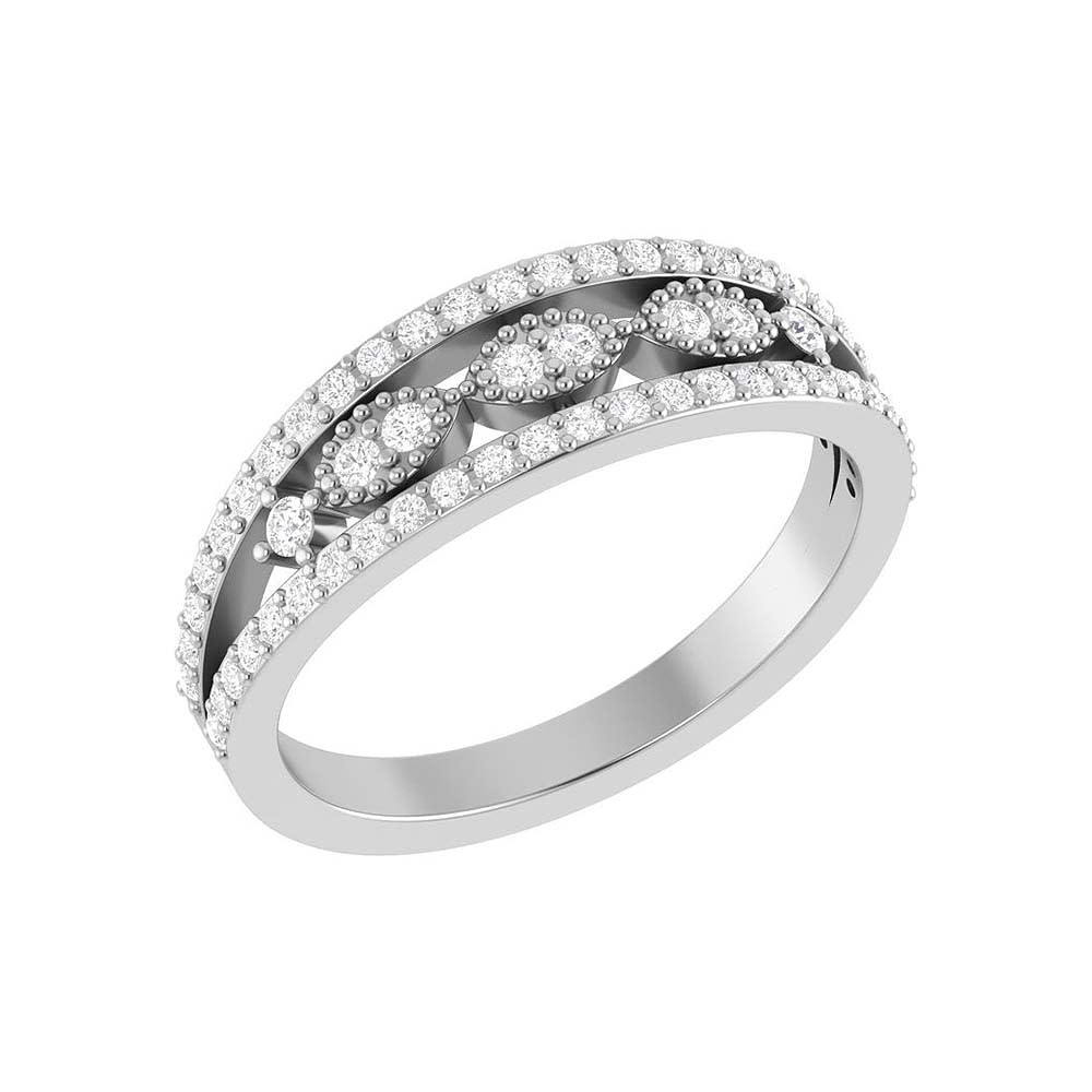 Modern Art Deco band ring