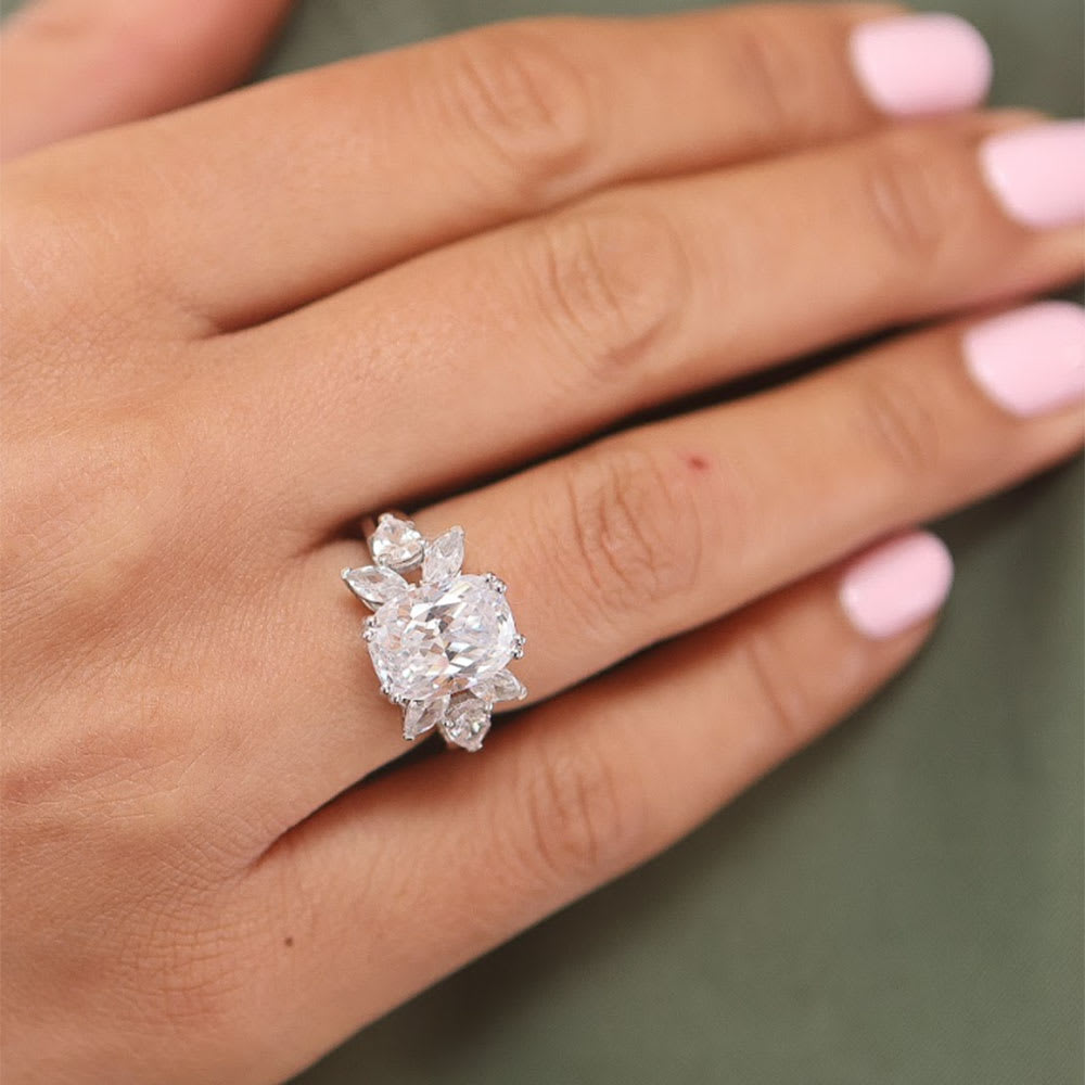 Lab Cushion Cut With Multi Shape Lab Diamonds