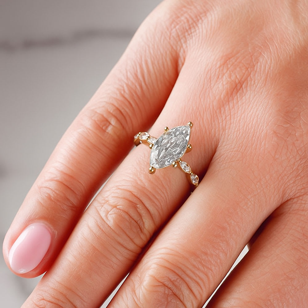 3carat Lab Marquise Engagement ring