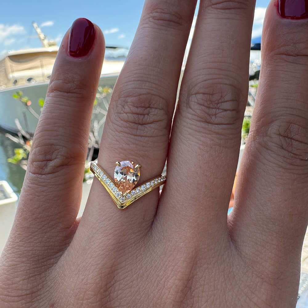 Lab Yellow Diamond Engagement ring