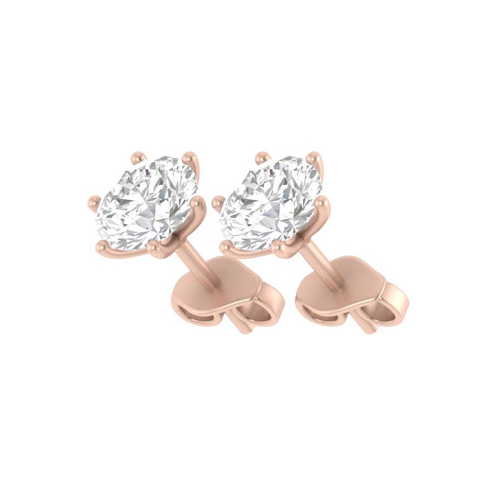 6 prong diamond studs