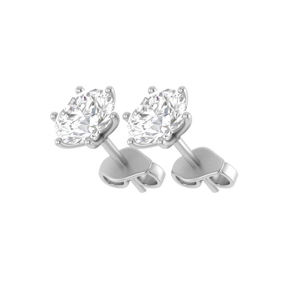 6 prong diamond studs