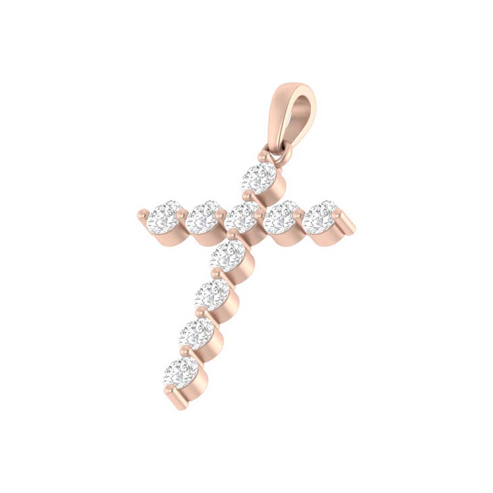 Classic Cross with 8 pointers each Lab diamonds