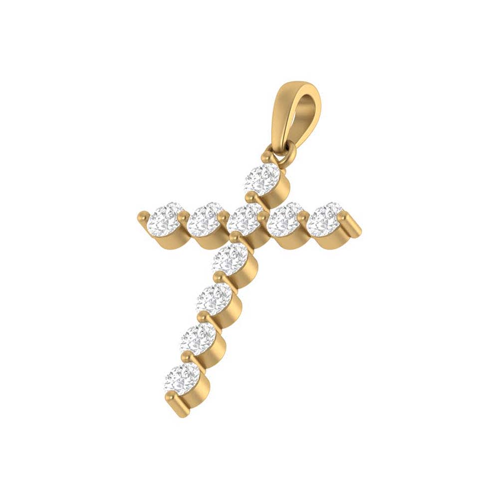 Classic Cross with 8 pointers each Lab diamonds