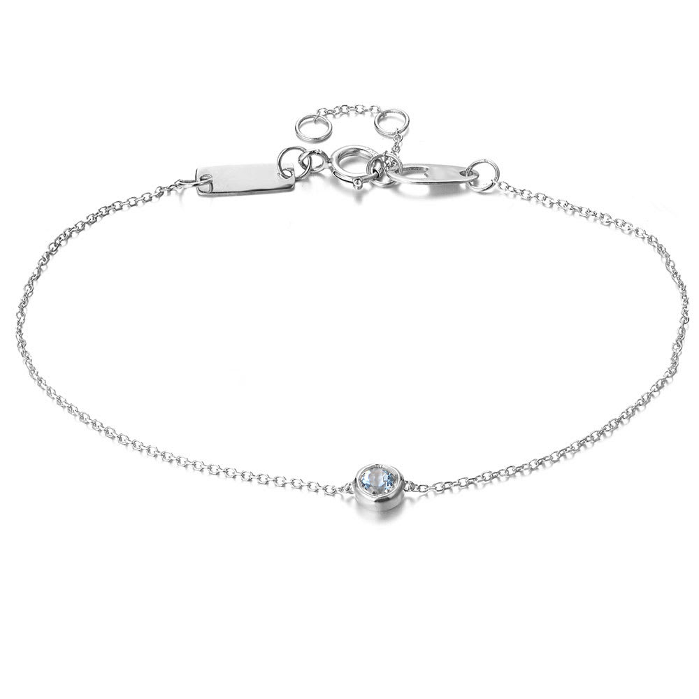 Blue Topaz Drop Set Bracelet