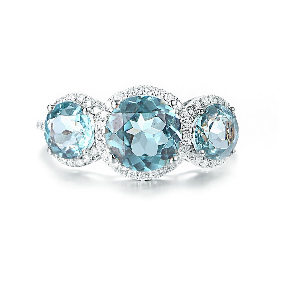 Round Topaz ring