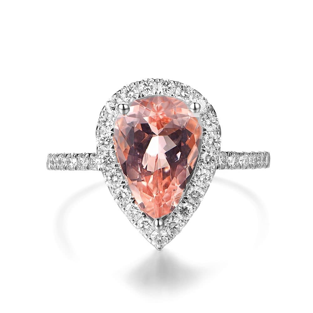 Morganite and Diamond Ring