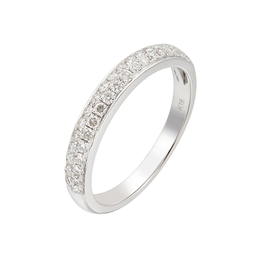 Two Row Pave Wedding Ring 