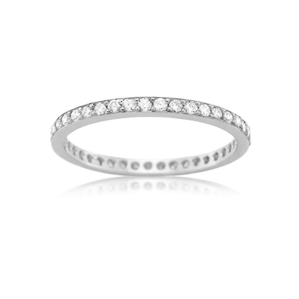 Fine Pave Set Diamond Band in White Gold - Gregory Jewellers