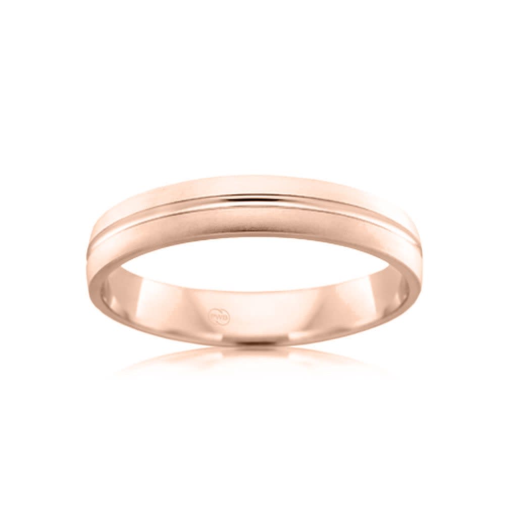 5mm White Gold Plain Mens Ring