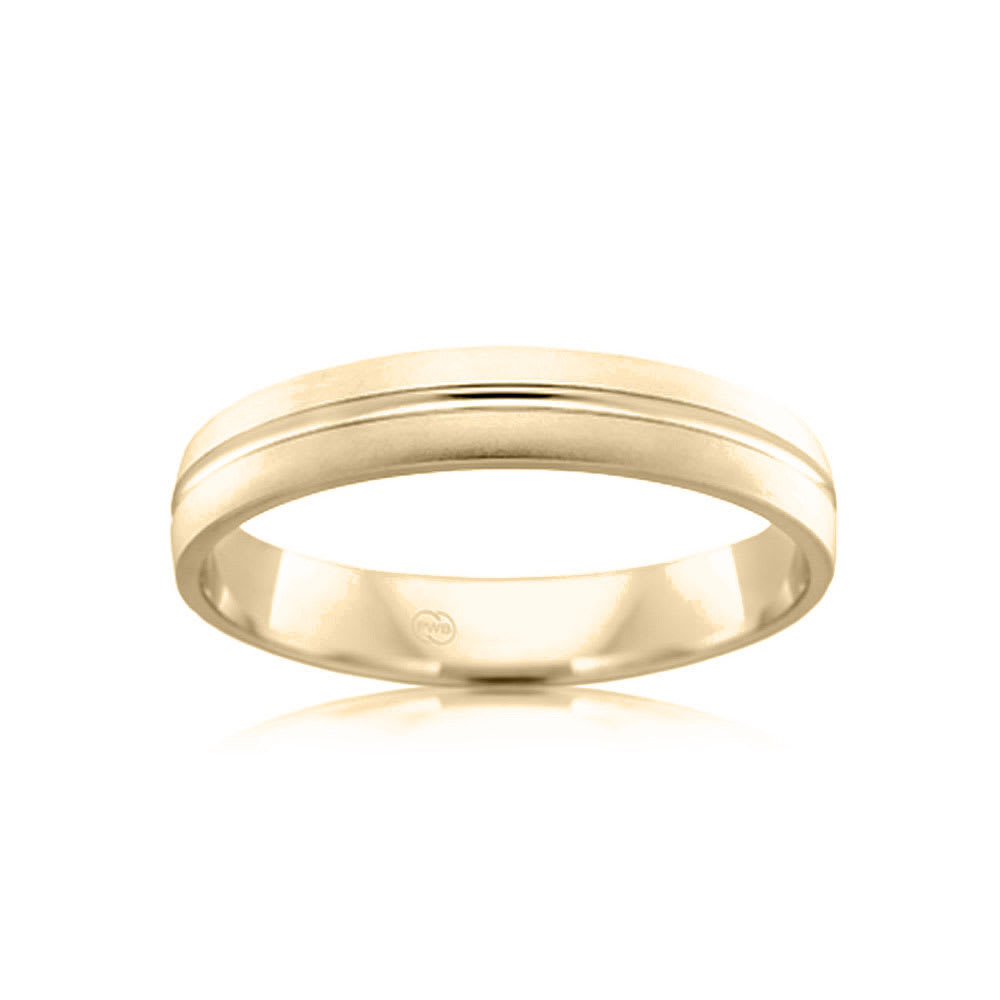 5mm White Gold Plain Mens Ring