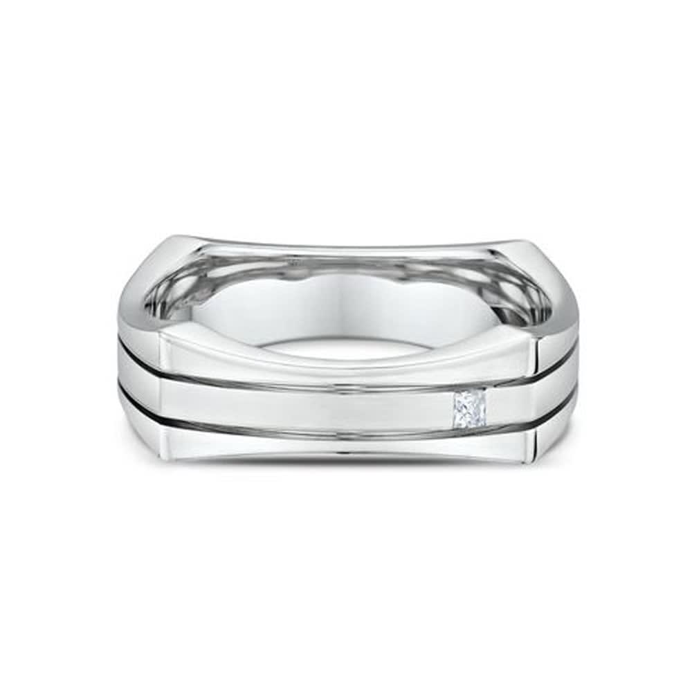 Double Grooved Mens Wedding Band