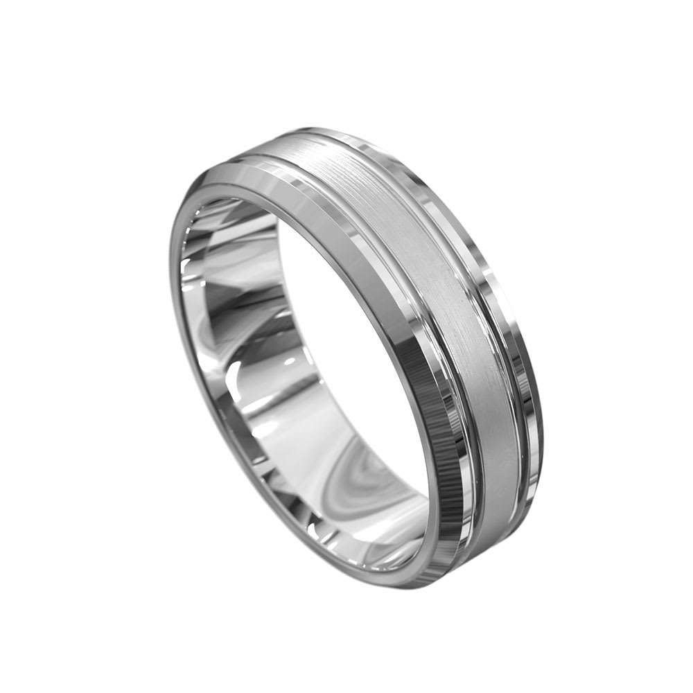 Double grooved mens ring | Temple & Grace AU