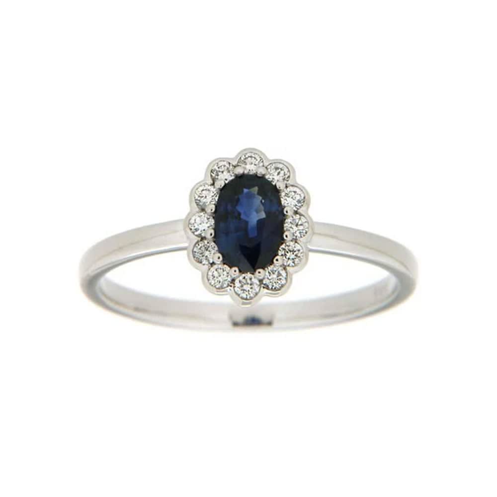 Sapphire Ladies halo Ring